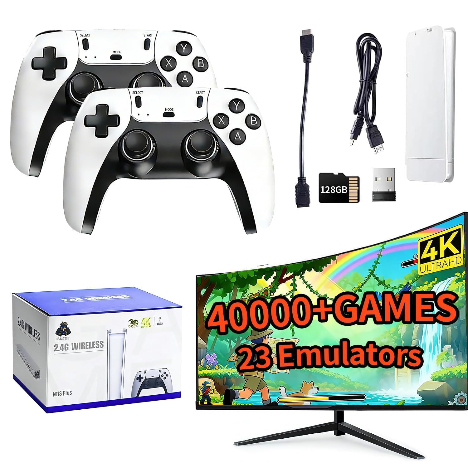 Retro Gaming Hdd - 2026 Retro Gaming Console, 4K HD