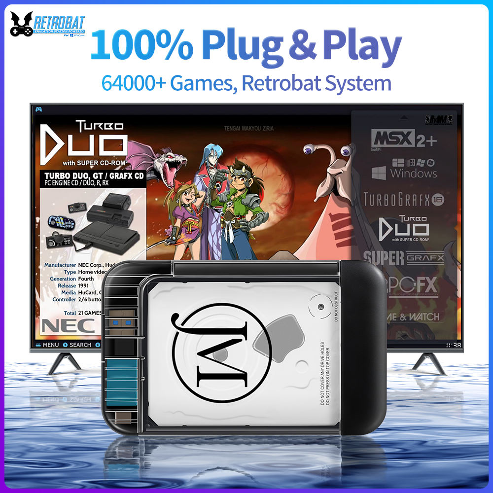 Retro Gaming Hdd - RETROBAT Portable 500G Gaming HDD Consoles