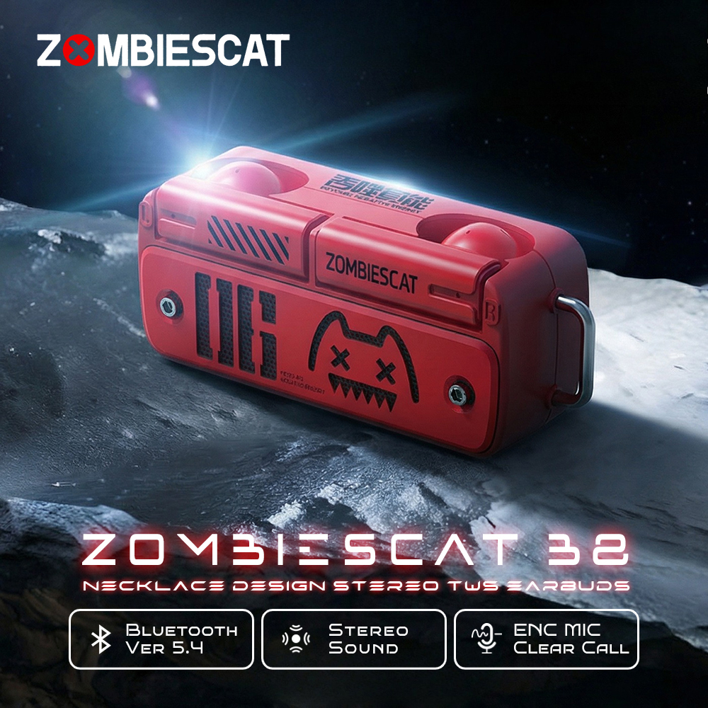 Retro Gaming Headset - Zombies Cat B8 TWS Wireless Earbuds