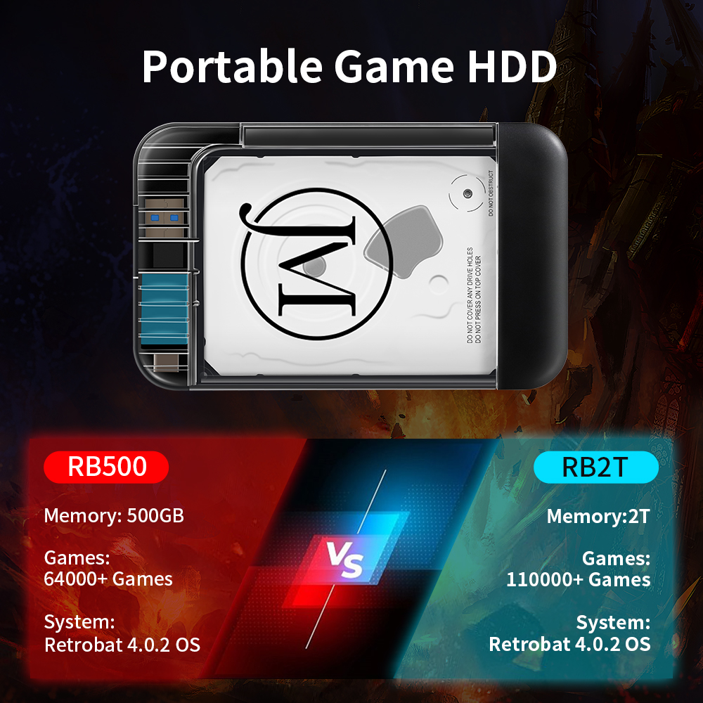 Retrobat 2T Portable  External - đánh giá và giá Retro Gaming Hdd