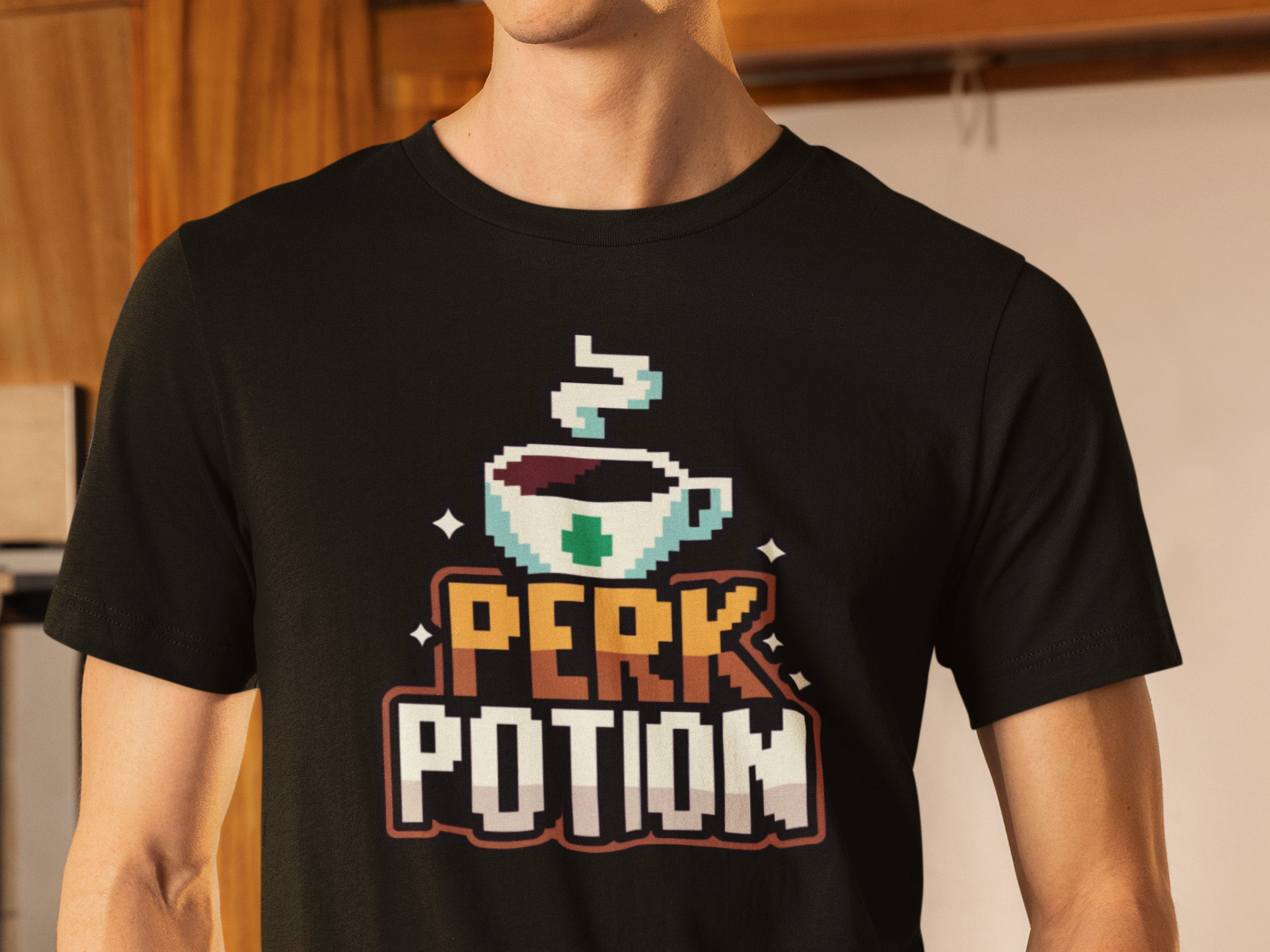 Pixel Coffee T-Shirt Cute Pixe - đánh giá và giá Retro Gaming Gift Ideas