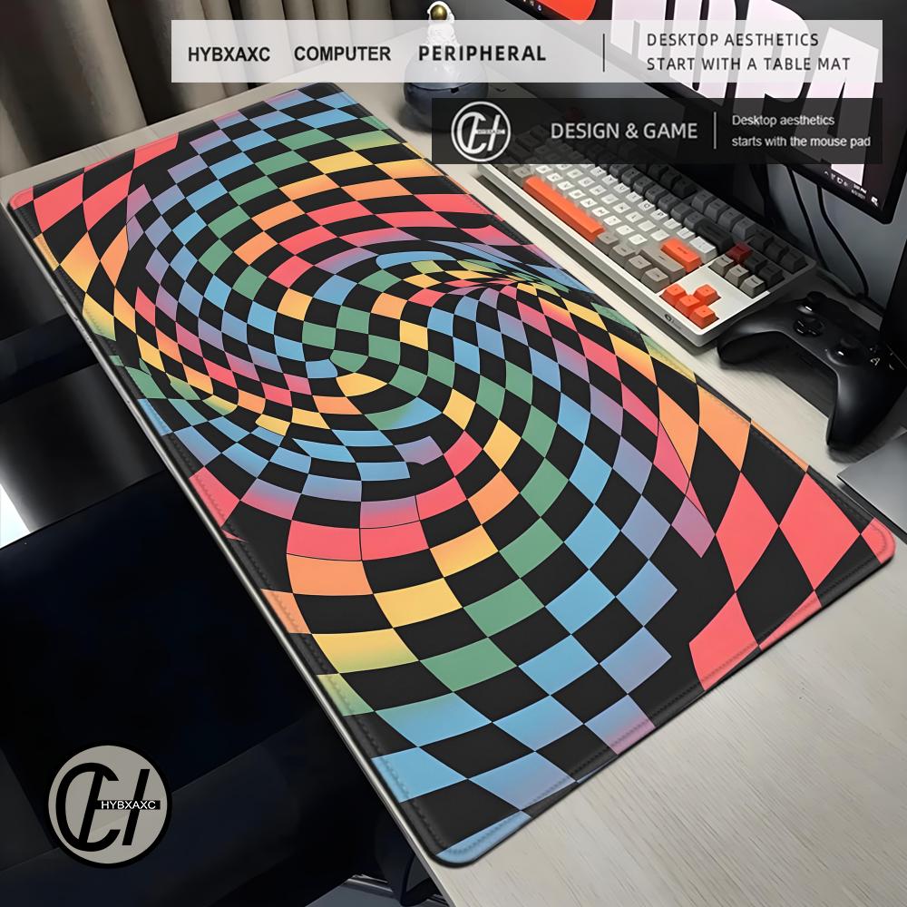 XL Checkered Rainbow Desk Mat  - đánh giá và giá Retro Gaming Xl