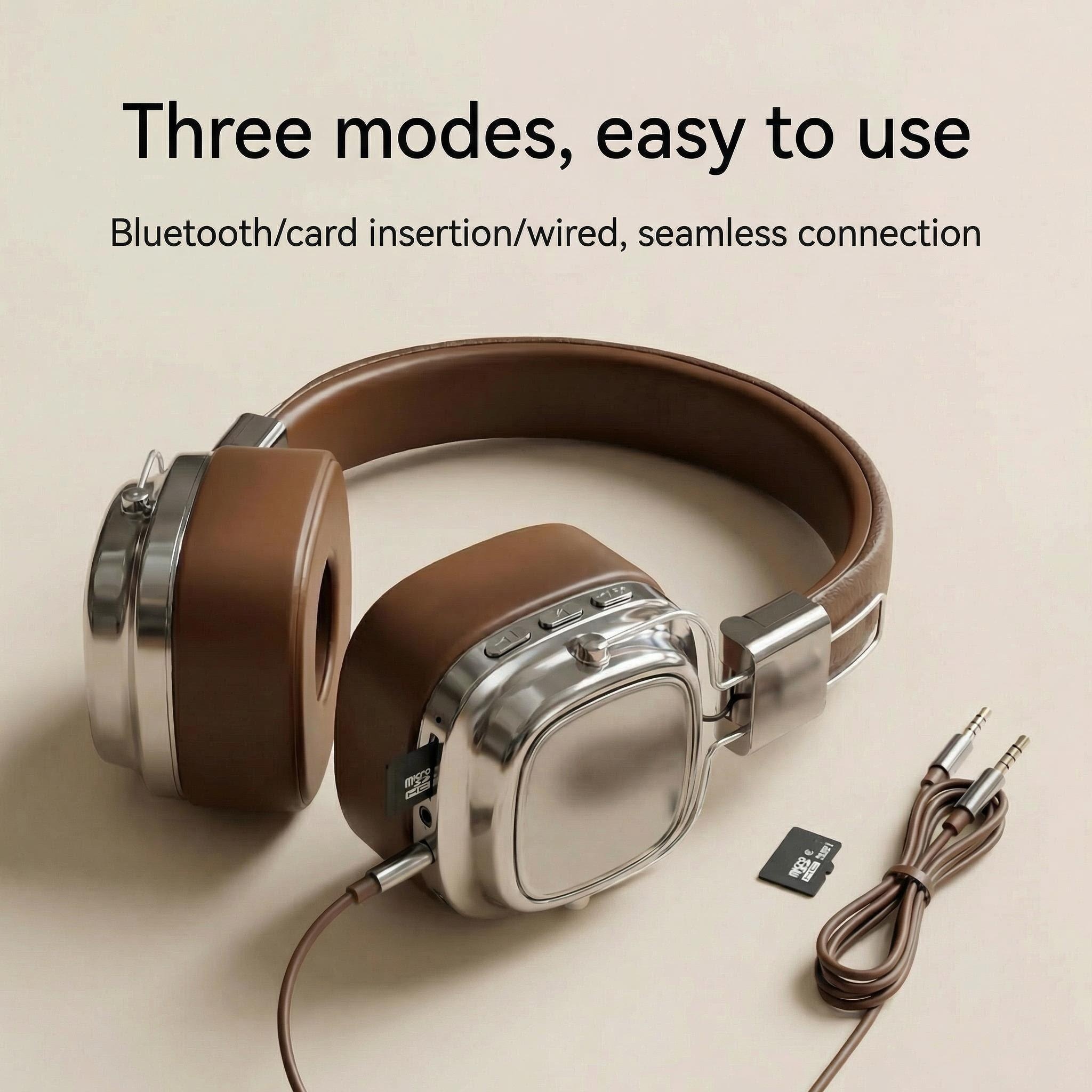 Retro Leather Over-ear Headpho - đánh giá và giá Retro Gaming Headset