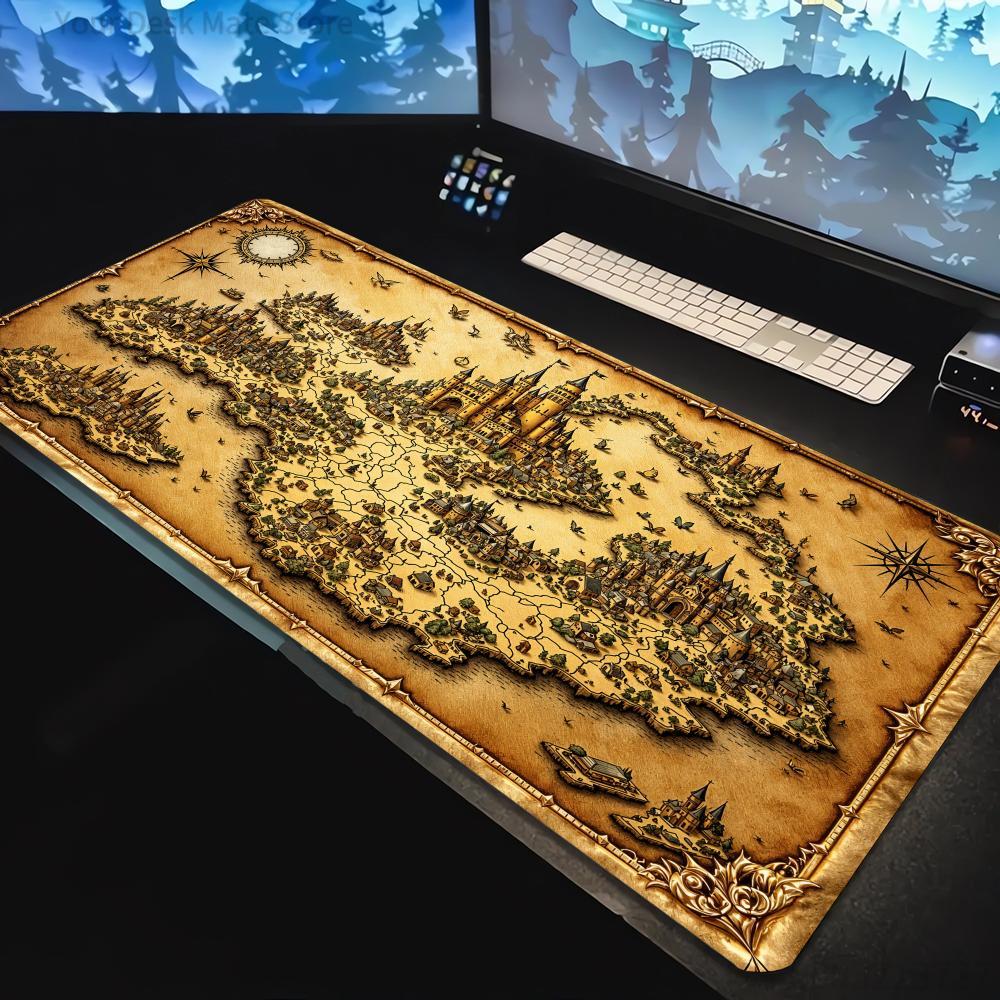 Retro Map Pattern Mouse Pad La - đánh giá và giá Retro Gaming Xl