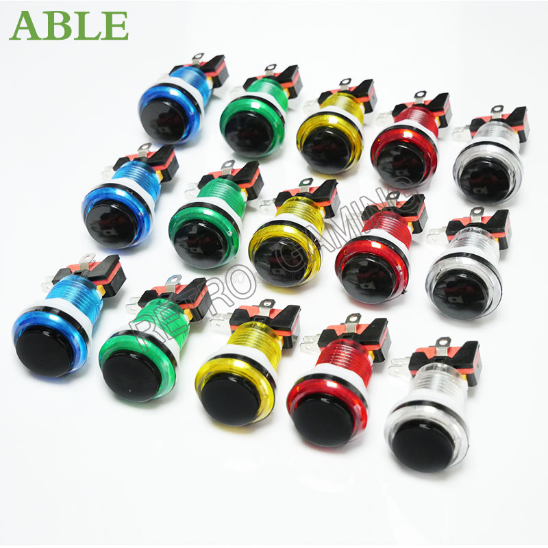 12pcs 6 Colors Arcade LED Push - đánh giá và giá Retro Gaming Store