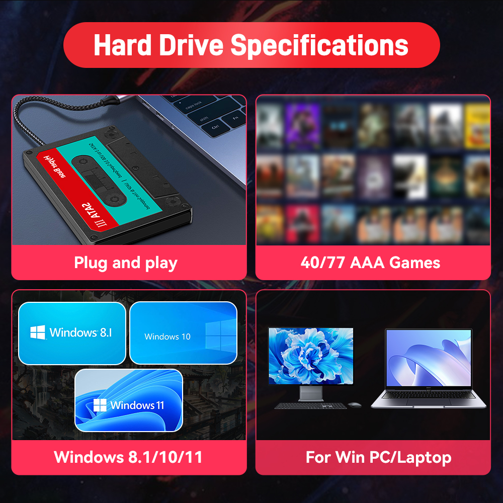 Portable 500G/2T Retro Game Ha - đánh giá và giá Retro Gaming Hdd